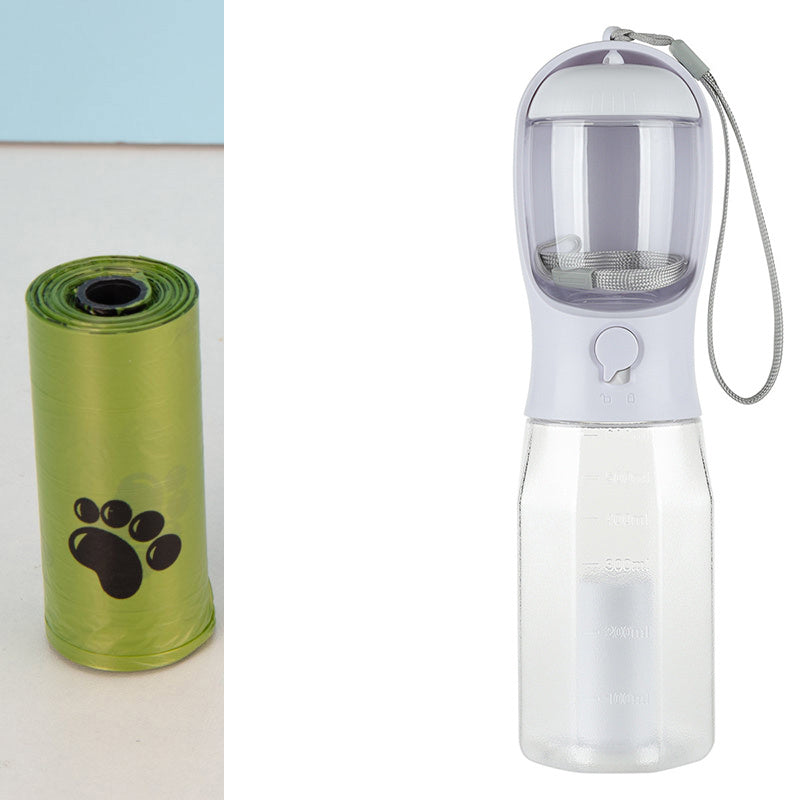 3 In 1 Portable Water Bottle - Food Feeder - Poop Dispenser for Cat & Dog - TadeyPet