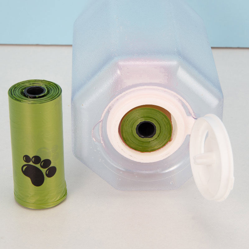 3 In 1 Portable Water Bottle - Food Feeder - Poop Dispenser for Cat & Dog - TadeyPet