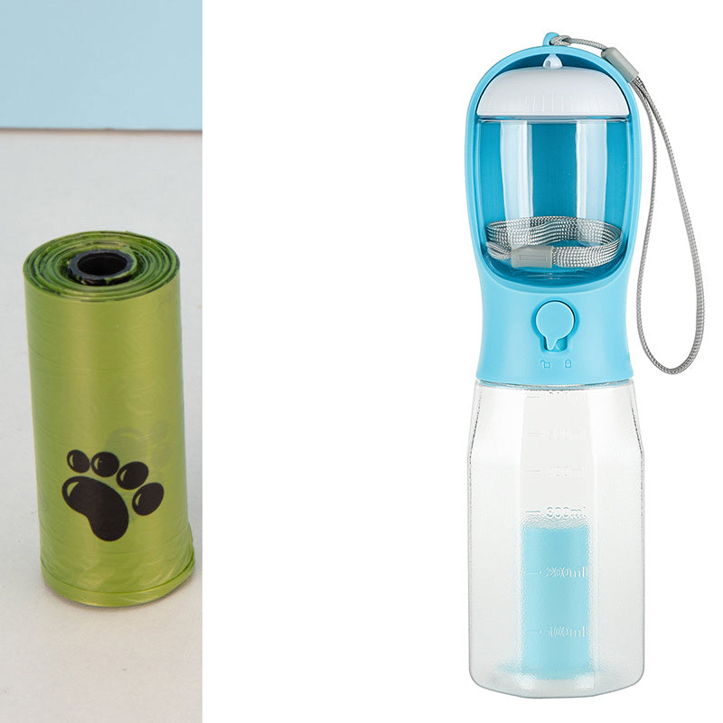 3 In 1 Portable Water Bottle - Food Feeder - Poop Dispenser for Cat & Dog - TadeyPet